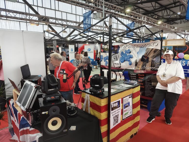 Photo of Norman Jay and Josie Garton at the TopCat Radio stand at Expo Ebre 2025.