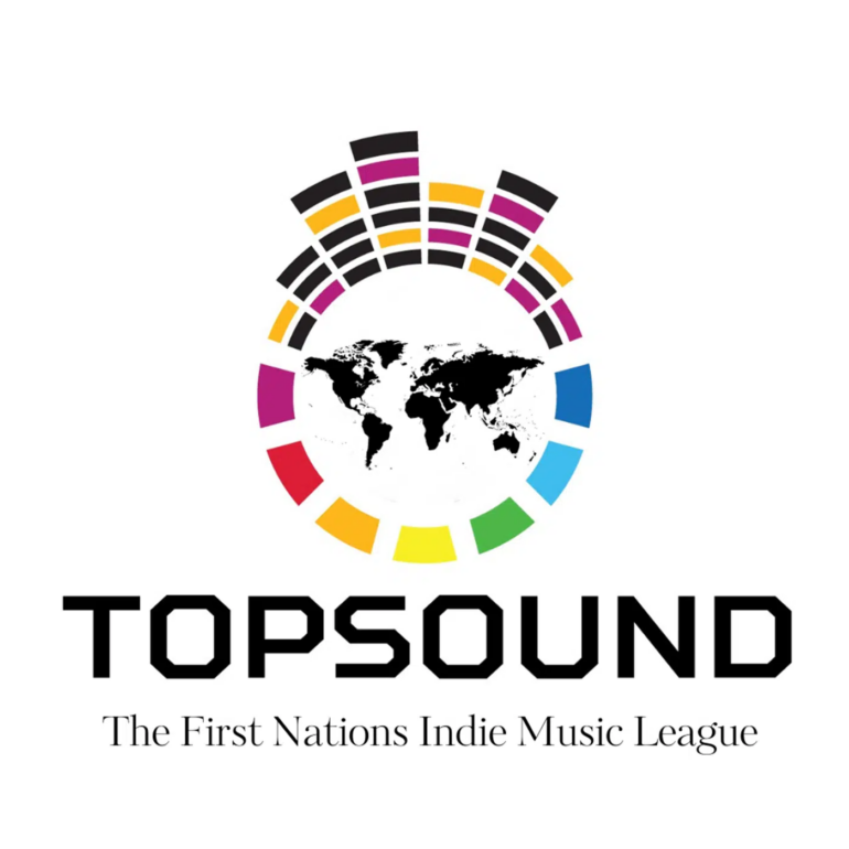 Banner for TopSound. Text reads: TOPSOUND The First Nations Indie Music League.